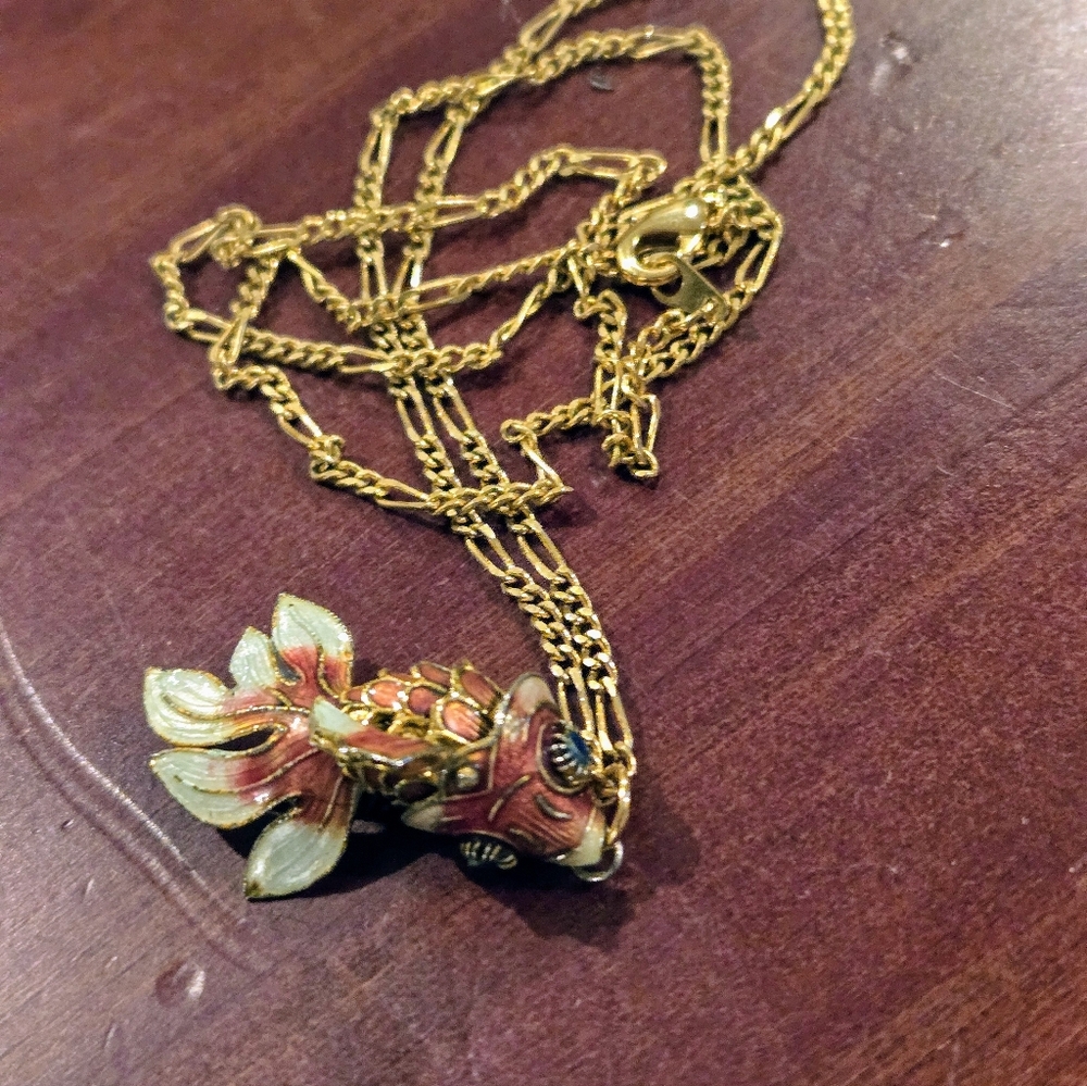 Articulated Koi Fish Pendant Necklace - Picture 6 of 10
